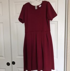 Maroon 2xl Lularoe Amelia Dress